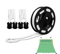 Zuasdvnk Líneas fronterizas de la corte de bádminton, líneas de la corte de bádminton - Frontera que baja las señales | 240x528 pulgadas de marcadores de la corte para la playa de voleibol de tenis