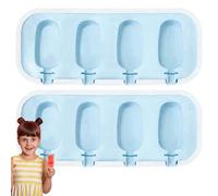 Zuasdvnk Moldes de chupetes helados, molde de de silicona de 4 agujeros, moldes de hielo de fácil liberación, molde para jugo, batido, pudín, fruta