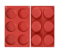 Zuasdvnk Moldes redondos de silicona para hornear, molde de cilindro de silicona - Juego de 2 moldes de cubierta de chocolate, molde de silicona cúpula de silicona, moldes para tartas de caramelo de