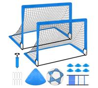 Zuasdvnk Objetivos de fútbol para patio trasero, pequeña red de fútbol - Juego de red de fútbol portátil emergente | Equipo deportivo para la escuela, juegos de entrenamiento, actividad en pleno