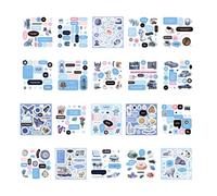 Zuasdvnk Papel de decoupage vintage, adhesivo de papel para álbum de recortes | 20 hojas de papel adhesivo para decoupage vintage - Decoración para planificadores de papel recubierto precortado