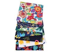 Zuasdvnk Paquete de tela de algodón - Tela de algodón con patrón de plantas de selva tropical - Cuadrados de tela acolchada cuadrada para costura, acolchado, manualidades, patchwork para coser