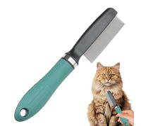 Zuasdvnk Peine para perros de acero inoxidable para el rostro, cepillo ergonómico para perros de pelo largo para desenredar, recortar y desfiltrar durante los procesos de baño