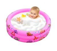 Zuasdvnk Piscina Inflable,Piscina Circular | Piscina Suelo Inflable de Capas | Adecuado para Niños Pequeños y Mayores, Juguete de Verano de Fuente de Agua, Drenaje Rápido, Base Inflable