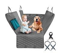 Zuasdvnk Protector de asiento de coche para perros, extensión de asiento trasero para perros | Hamaca para perros impermeable con fondo duro | Cama para asiento de coche antiarañazos para perros con