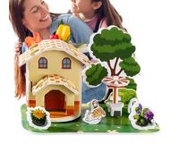 Zuasdvnk Puzzle 3D de Dibujos Animados | Arquitectónico y Dibujos Animados 3D | Proyecto Creativo De Maqueta En Miniatura Y Actividad Interactiva para Niños Y Jóvenes