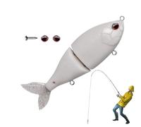 Zuasdvnk Señuelos de de Agua Dulce, señuelos de para Agua Dulce, Cebo Artificial sin Pintar, acción Realista Wobblers Swimbait for Bass Trout Catfish for Pond Freshwater Fishing