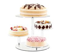 Zuasdvnk Soporte de torre para tartas, 4 niveles, soporte para cupcakes de 4 niveles, exhibición de postres, para galletas, aperitivos, dulces, bodas, cumpleaños, Navidad, baby shower, hogar, bar