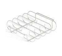 Zuasdvnk Soportes para costillas para parrilla | Base para parrilla con 4 ranuras antiadherente práctica | Soporte para parrilla y barbacoa para barbacoa, para casa, cocina, pícnic, barbacoa, fiesta