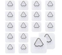 Zuasdvnk Soportes para exhibición en la pared, perchas de pared,Juego de perchas adhesivas invisibles - Título de imagen de 18x ganchos verticales para artes y manualidades, decoración de