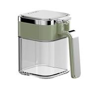 Zuasdvnk Tarros de condimentos de vidrio transparente, recipiente de sal y azúcar,Tarros de condimento de vidrio de 380 ml - Caja hermética de contenedores de vidrio de condimento de categoría