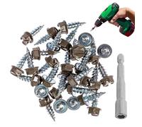 Zuasdvnk Tornillo de disco, tornillo de canal de metal,100 piezas Tornillo de roscado Fundadoras de hoja de metal | Accesorios de canalones duros de óxido para zanja de drenaje, madera,