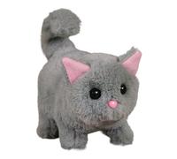 Zuasdvnk Un Gato Robot Real | Peluche Electrónico Realista con Movimientos,Juguete Electrónico para Niños Que Mueve la Cola, Asiente y Camina