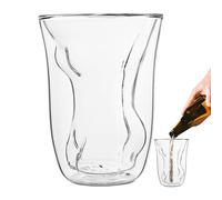 Zuasdvnk - Vasos de tiro en forma de cuerpo, vasos de vidrio transparente, vasos de bar para viajes nocturnos al lugar de trabajo, suministros de bar,