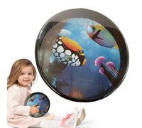 Zuasdvnk Wave Sound Drum, tambor portátil para,Tambor de instrumento de percusión para | Tambor de perlas de metal integrado para un sonido cómodo.