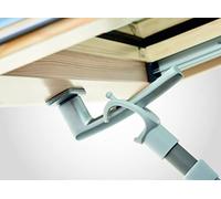 ZUB Roto - Barra de control telescópica de aluminio para abrir ventanas de fachada, ventanas de tejado y usar estores, longitud extensible, 1170-1900 mm, ayuda telescópica utilizable por ambos lados,
