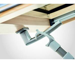 ZUB Roto - Barra de control telescópica de aluminio para abrir ventanas de fachada, ventanas de tejado y usar estores, longitud extensible, 1170-1900 mm, ayuda telescópica utilizable por ambos lados,