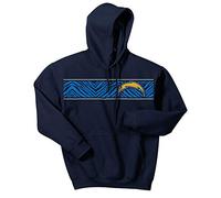 Zubaz NFL Los Angeles Chargers - Sudadera con Capucha para Hombre, diseño de Cebra, Color Azul Marino, tamaño Mediano