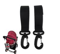 Zubehors Clip De Mosquetón para Cochecito,Ganchos para Bolsos - Mosquetones con Clip Giratorio de 360 Grados | 2 uds Bolso para mamá, Ganchos Grandes para Colgar Cochecito de niñera para el hogar