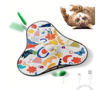 Zubehors Juguetes Interactivos Divertidos para Gatos - Juego Silencioso con Cebo Móvil Oculto,Juguetes Móviles para Gatos Recargables | para Juego en Solitario en Sala de Estar Cocina y