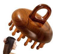 Zubehors Massor de cabelludo Madera, peine de masajeador de cabelludo de madera | Peine de sándalo natural,Herramienta de masaje Meridian para hombres para hombres, cepillo de cabelludo portátil de 28