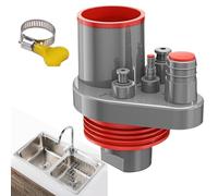 Zubehors Tubo De Desagüe De Fregadero | Kit de Fontanería para Fregadero de Cocina - Accesorios De Alcantarillado Para Autocaravana Área Comercial Residencial Cuarto De Lavado Sótano Ducha De Piso