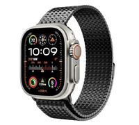 ZUC Correa de cierre magnético de acero inoxidable con bucle de malla para Apple Watch BAND Ultra 2 49MM Series 10/9/8/7/6/SE/5/4/3/2 38/40/41MM 42/44/45/49mm S10 42MM 46MM Watch Correa(Black,S10 46MM
