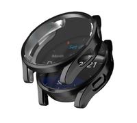 ZUC Funda de reloj de TPU suave para Samsung Watch 5, 40mm, con Protector de pantalla para Galaxy Watch 5, 44mm, cubierta de parachoques todo incluido(Black,Watch 5 44mm)