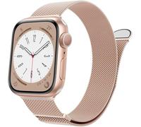 ZUC Para Apple Watch Band Series 9, Ultra 2, SE, Ultra 8 7 6 5 4 3 2 1 38 mm 40 mm 41 mm 42 mm 44 mm 45 mm 49 mm Mujeres y hombres, reemplazo de cierre magnético con bucle de malla de acero inoxidable