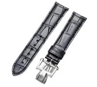 ZUC Para Vacheron Constantin Correa de cuero para hombres y mujeres Original VC Herencia Art Master Wu Lu correa de reloj de cuero de cocodrilo(Black,18mm)
