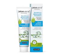 ZUCCARI aloevera² - Pasta de dientes de aloe vera con efecto blanqueador (100 ml) - Pasta dental vegana y sin flúor para encías sensibles, 100% jugo de aloe vera con aceite de neem, musgo islandés y