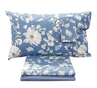 Zucchi Dalia B1 - Juego de sábanas para cama de matrimonio de percal de algodón