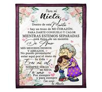 ZUCZUG Manta Cómoda de Franela para Mi Nieta Desde Abuela - Letras en Español, Regalo de Cumpleaños y Navidad de Cama Suave