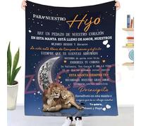 ZUCZUG Manta para Cama Personalizado Regalos para Nuestro Hijo Desde Mamá y Papá, Manta De Franela, El ánimo Y El Amor Positivos De Padres para Nuestro Hijo