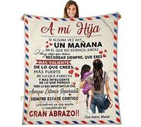 ZUCZUG Manta para Cama Personalizado Regalos para una Hija Desde Mamá, Manta De Franela, El ánimo Y El Amor Positivos De Mamá para Mi Hija