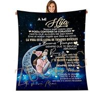 ZUCZUG Manta para Cama Personalizado Regalos para una Hija Desde Mamá, Manta De Franela, El ánimo Y El Amor Positivos De Mamá para Mi Hija