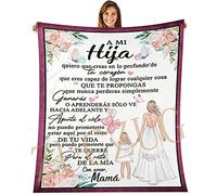 ZUCZUG Manta para Cama Personalizado Regalos para una Hija Desde Mamá, Manta De Franela, El ánimo Y El Amor Positivos De Mamá para Mi Hija