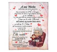 ZUCZUG Manta para Cama Personalizado Regalos para una Nieta Desde Abuela, Manta De Franela, El ánimo Y El Amor Positivos De Abuela para Mi Nieta