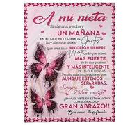 ZUCZUG Mantas para Sofás Personalizado Regalos Manta para Mi Nieta De Abuela, Edredones con Letras Impresas, Manta con Mensaje El ánimo Y El Amor Positivos De Abuela