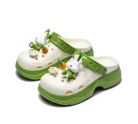 Zuecos antideslizantes unisex cómodos para hombres y mujeres, zapatos casuales transpirables con suela gruesa para uso diario 293, verde, 38 EU