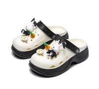 Zuecos antideslizantes unisex cómodos para hombres y mujeres, zapatos casuales transpirables con suela gruesa para uso diario 293, Negro , 38 EU