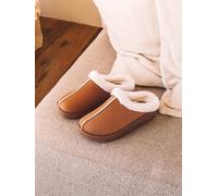 Zuecos con plataforma y forro interior para mujer | METZ 37 CAMEL