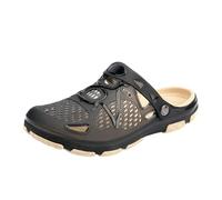 Zuecos con punta cerrada for hombre, mulas huecas transpirables, sandalias de playa antideslizantes, zapatos agua verano convertibles 2 en 1 for piscina, jardín al aire libre
