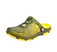 Zuecos con punta cerrada for hombre, mulas huecas transpirables, sandalias de playa antideslizantes, zapatos agua verano convertibles 2 en 1 for piscina, jardín al aire libre