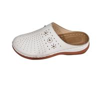 Zuecos de cuña para mujer, sin cordones, con puntera cerrada, zapatos ortopédicos de ajuste ancho, sandalias de cuña baja, sandalias acolchadas para caminar con soporte de arco y correa de hebilla