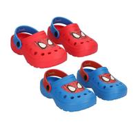 Zuecos de EVA Spider-Man Niño - Zuecos Infantiles Ligeros y Cómodos con Correa Trasera, Color Azul y Rojo, Calzado Verano para Playa, Piscina y Uso Diario (Licencia Oficial)