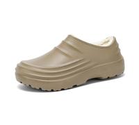 Zuecos de jardín para mujer y hombre, zapatos de trabajo antideslizantes, zapatos de chef para mujer, zapatos de restaurante para hombre, zapatillas ligeras con soporte de arco y ancho (Brown, 39) #66