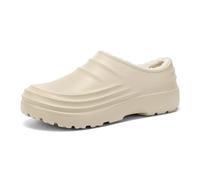 Zuecos de jardín para mujer y hombre, zapatos de trabajo antideslizantes, zapatos de chef para mujer, zapatos de restaurante para hombre, zapatillas ligeras con soporte de arco y ancho (White, 40) #66