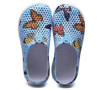 Zuecos de jardín para mujer, zapatos transpirables, zapatos de baño, zapatos de playa, zapatos de agua, zapatillas de senderismo, azul, 41 EU
