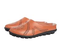 Zuecos de piel para mujer, sandalias cerradas, ligeras, antideslizantes, cómodas, suaves, zapatos de verano, transpirables, zapatos de playa, zapatos planos informales, para el hogar, uso diario